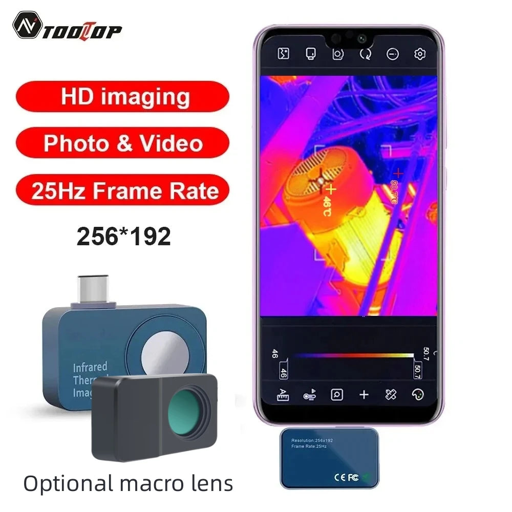 TOOLTOP T7 256 × 192 USB-C Thermal Camera for Android detail image 3