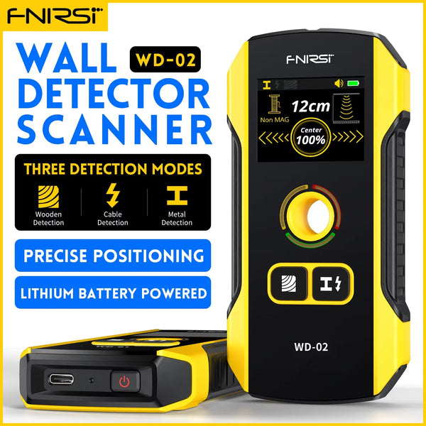 FNIRSI WD-02 wall scanner LCD center and depth indicator