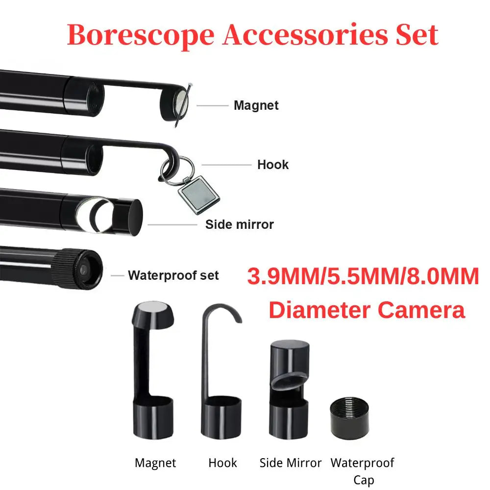 Borescope Hook, Magnet, Mirror & Protective Cap Set detail image 4