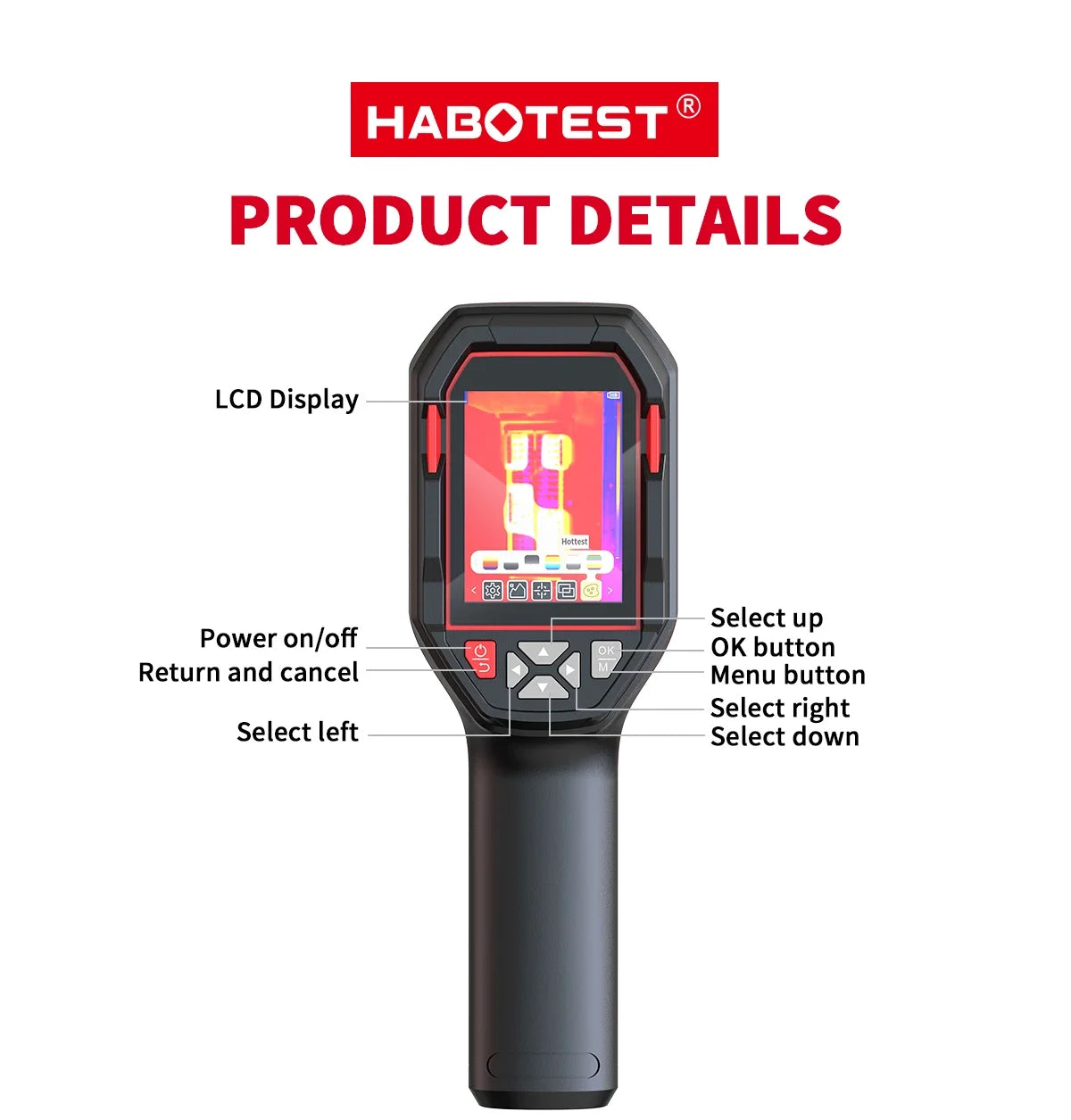 HABOTEST HT821A thermal camera technical information