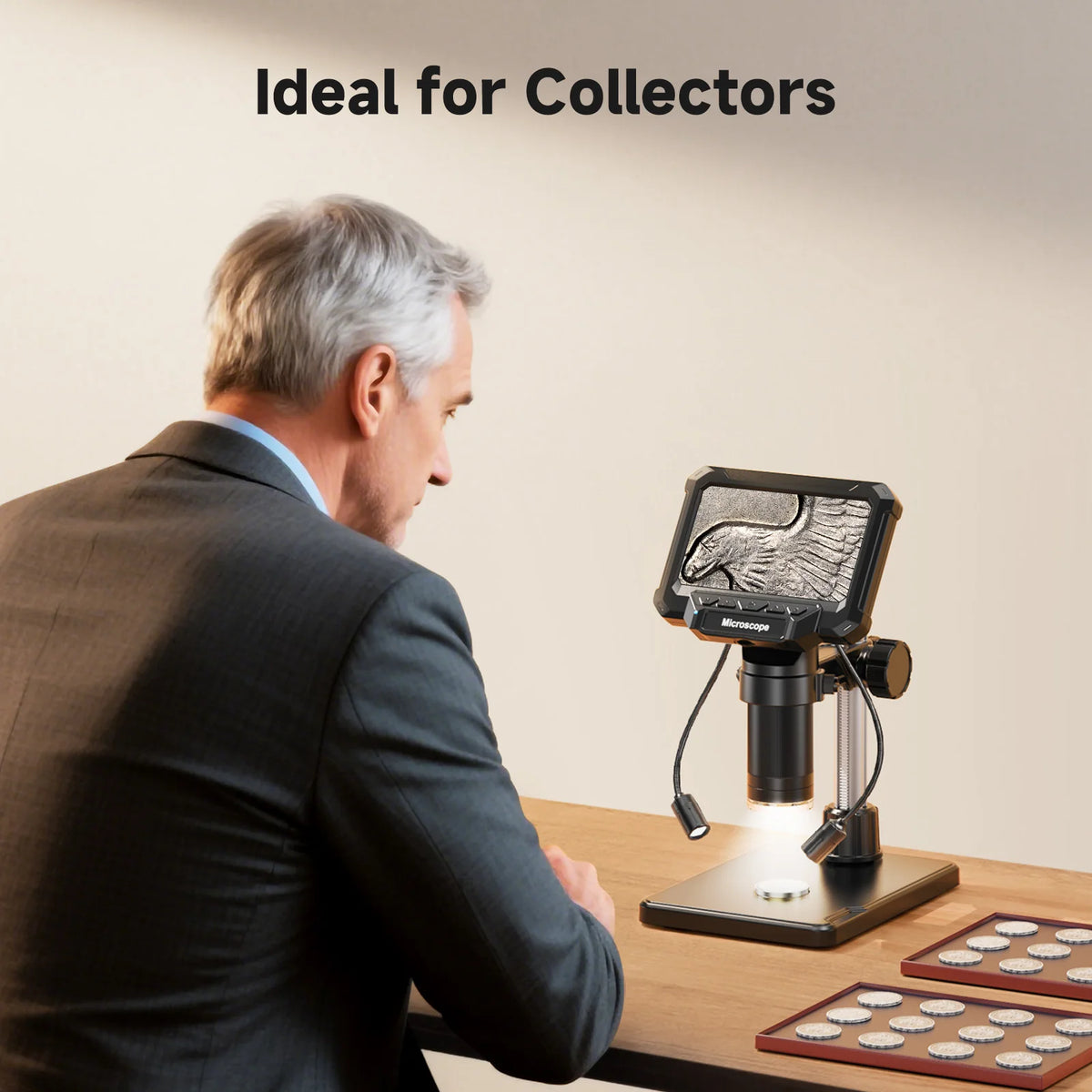 4.3-Inch 1000X Digital Microscope with 8 LED Lights detail image 8