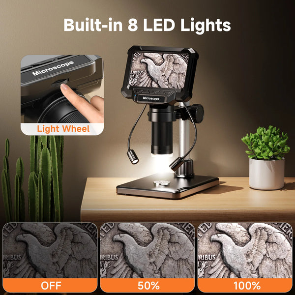 4.3-Inch 1000X Digital Microscope with 8 LED Lights detail image 6