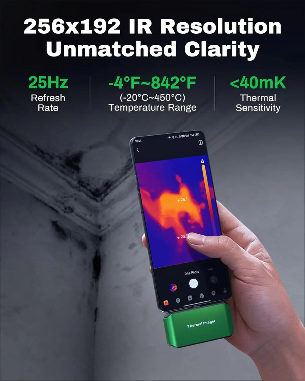 AMPBANK M256 thermal camera temperature analysis interface