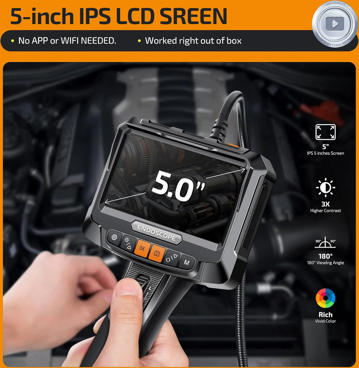 S10 Rotating Industrial Borescope with 4–8 mm Probe Options detail image 7