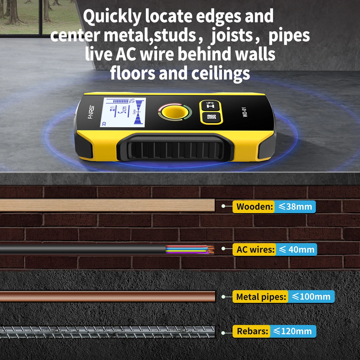 FNIRSI WD-02 live AC wire detection mode reference