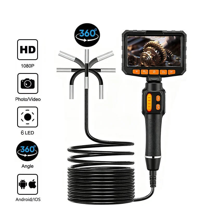 6 mm Two-Way Articulating Borescope with 4.3- or 5-Inch Screen detail image 3 Main image