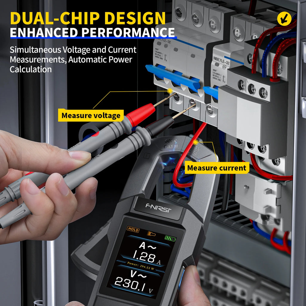 FNIRSI DMC-100 USB-C rechargeable clamp meter features