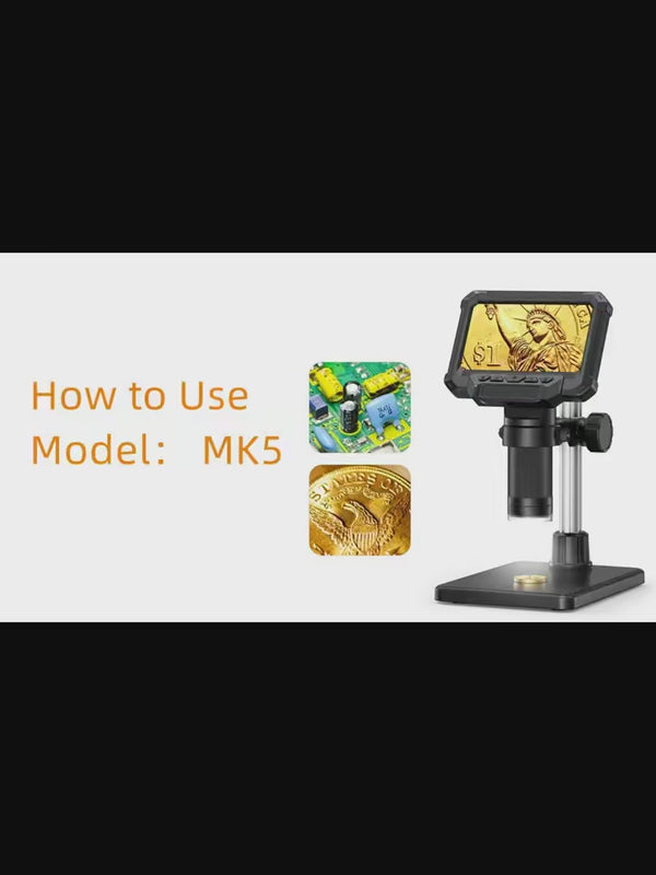 4.3-Inch 1000X Digital Microscope with 8 LEDs